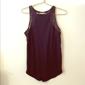 Black lace tank top